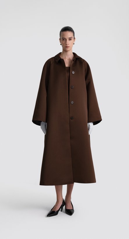 Плащ из сатина