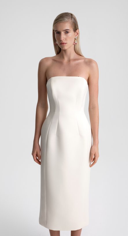 Платье-бандо миди