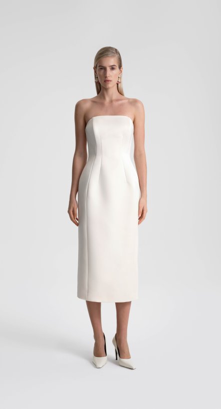Платье-бандо миди