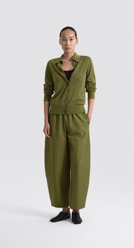 Брюки объемного силуэта из хлопка 