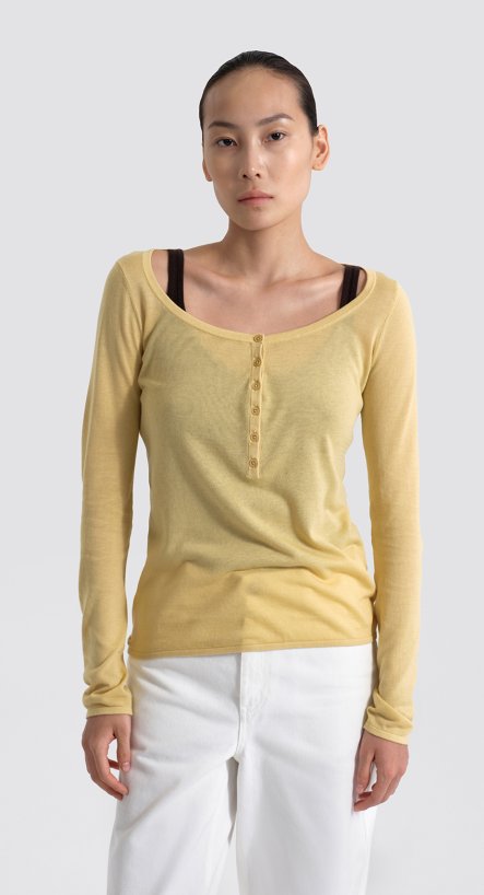 Лонгслив с пуговицами