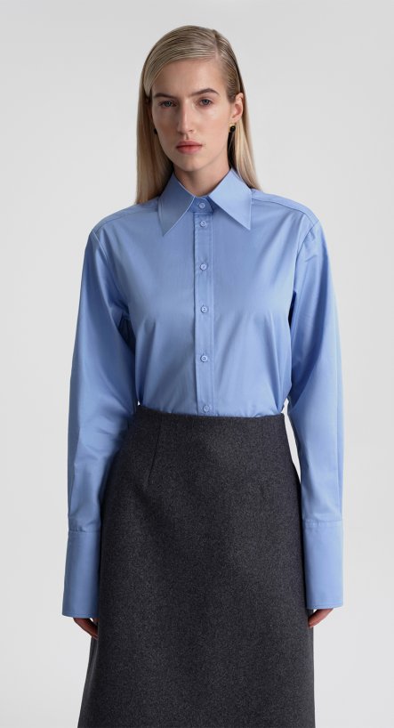 Рубашка с акцентным воротником