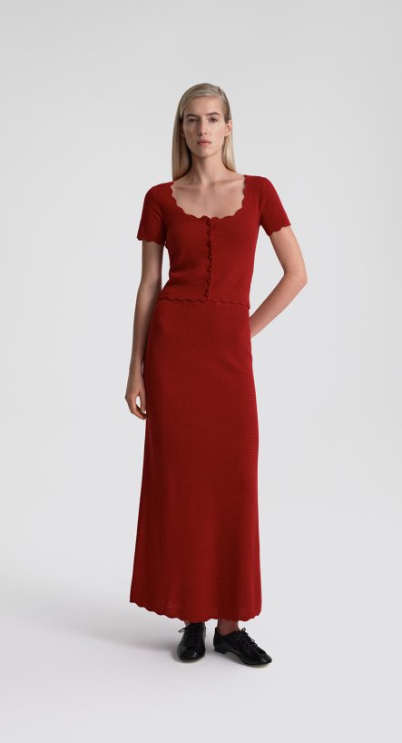 Юбка с фактурным плетением