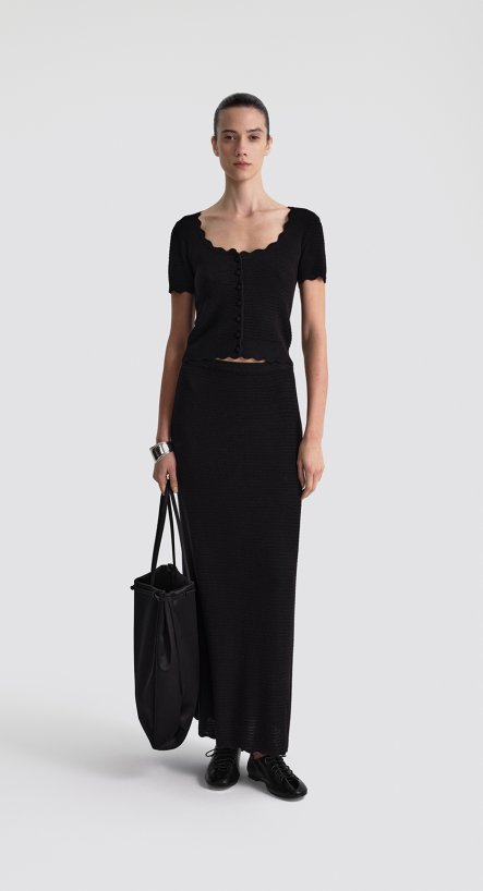 Юбка с фактурным плетением