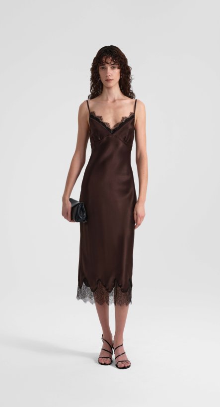 Платье-комбинация миди